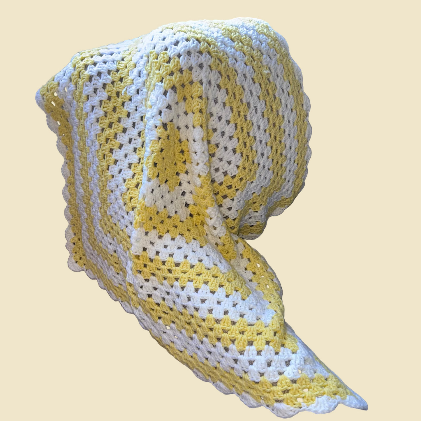 Yellow Granny Stitch Baby Blanket