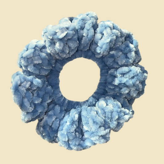 Light Blue Velvet Scrunchie