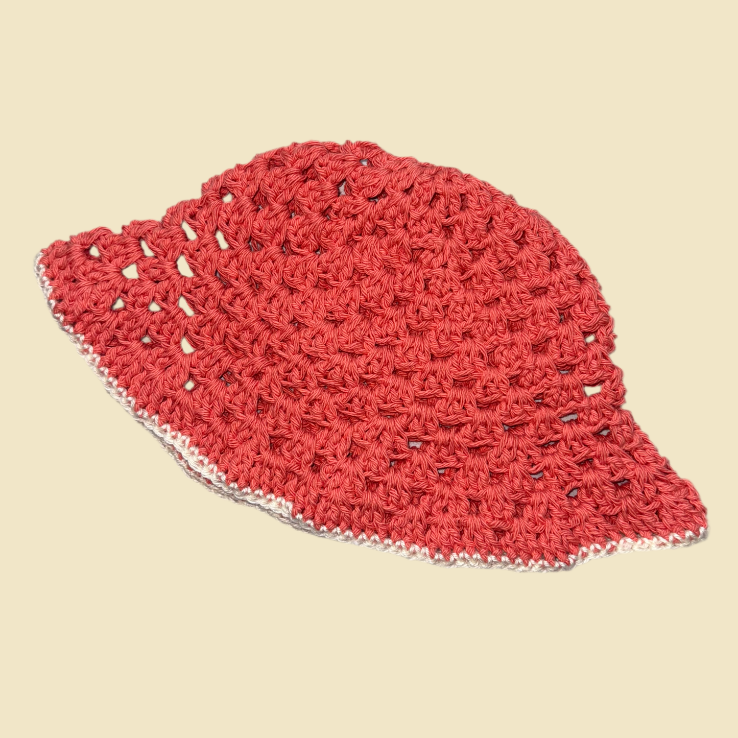 Tangerine Granny Stitch Bucket Hat