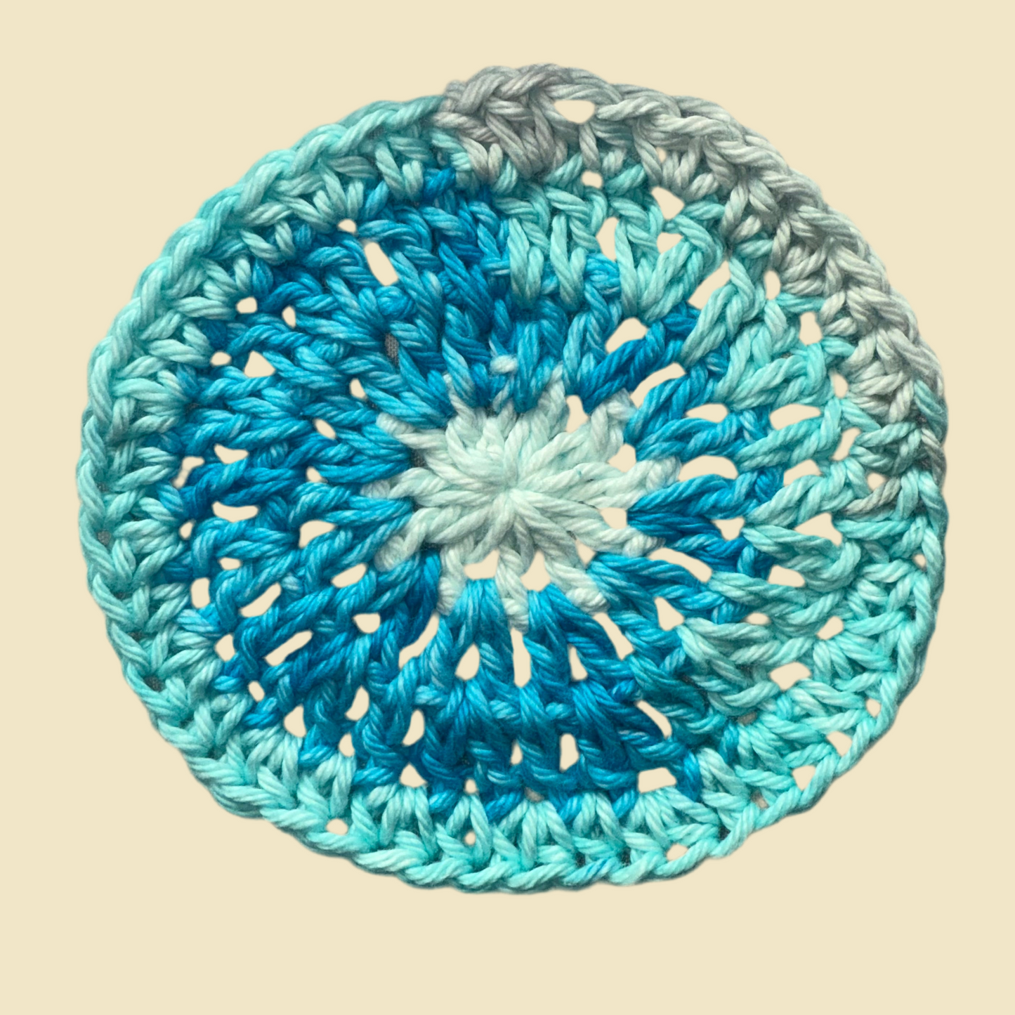 Spring Blue Round Coaster — 1pc