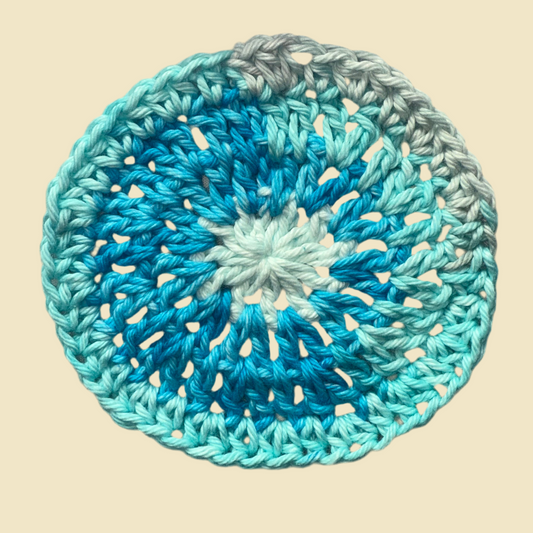 Spring Blue Round Coaster — 1pc