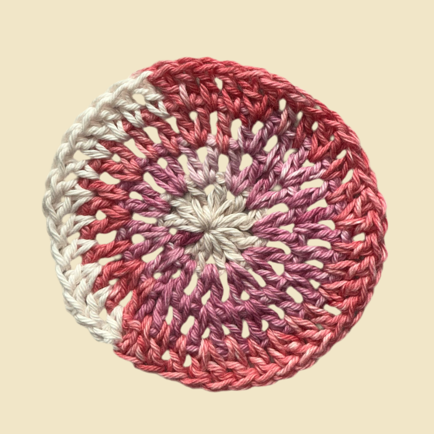 Energetic Pink Round Coaster — 1pc