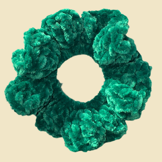 Green Velvet Scrunchie