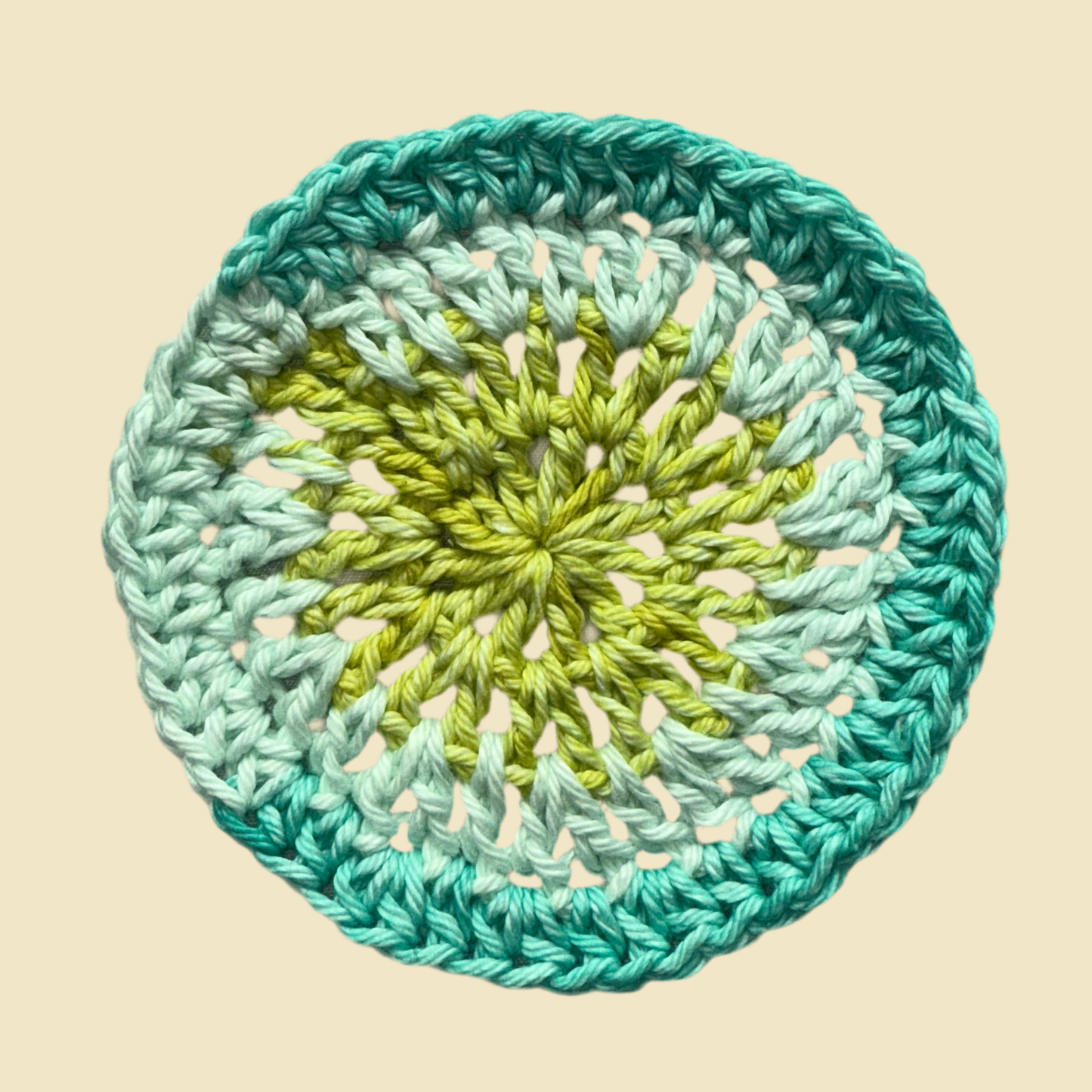 Green Round Coaster — 1pc