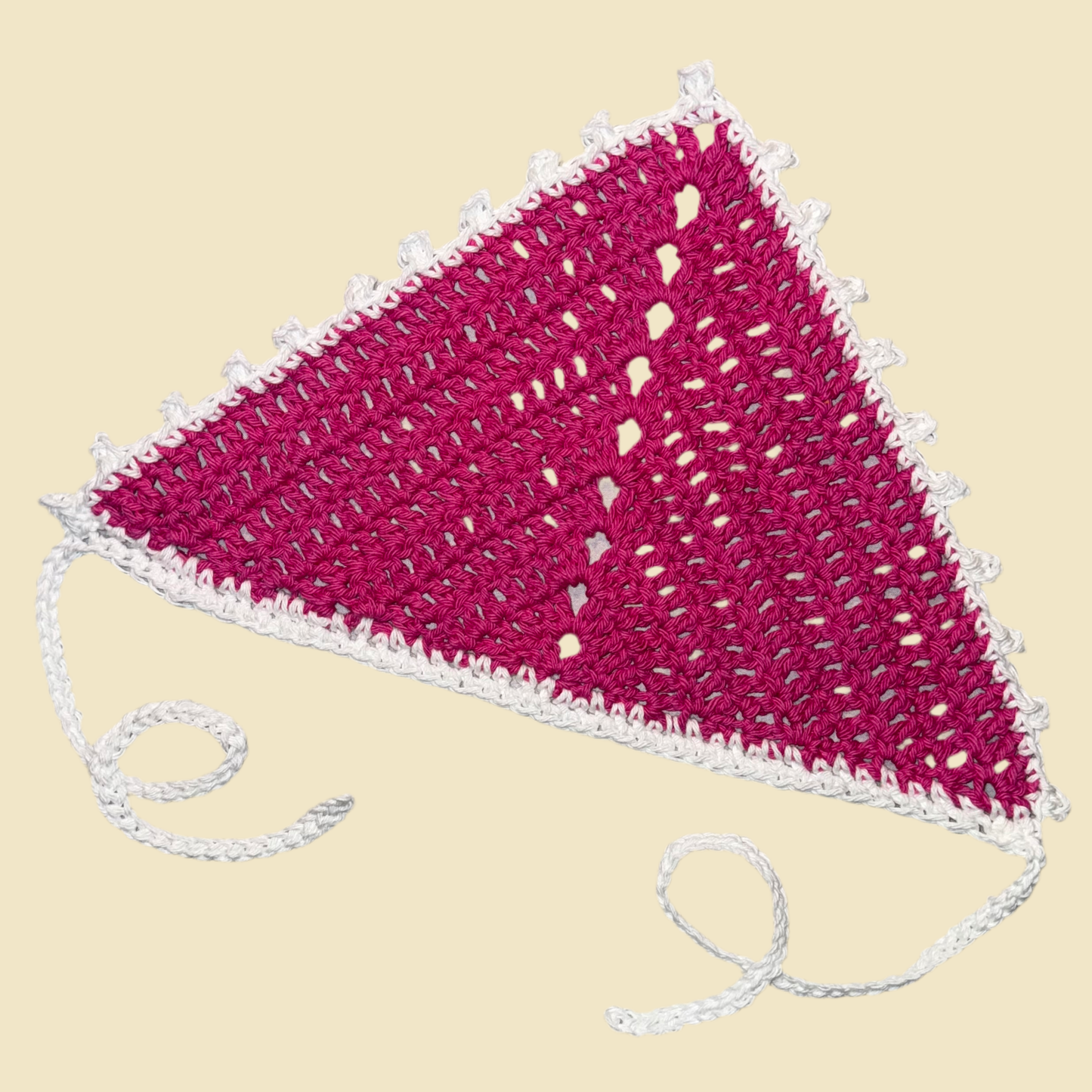 Hot Pink Picot Bandana