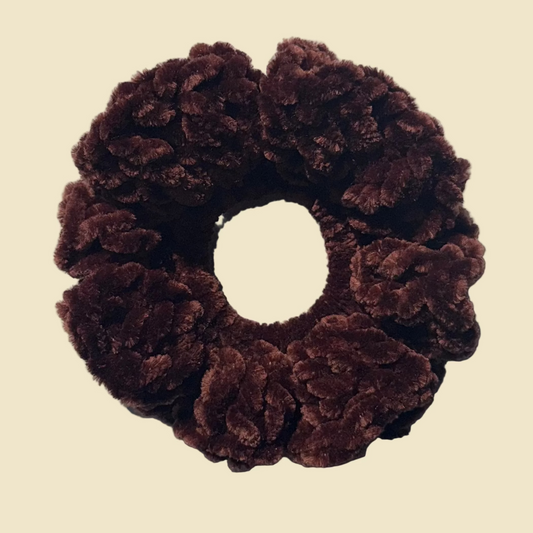 Brown Velvet Scrunchie