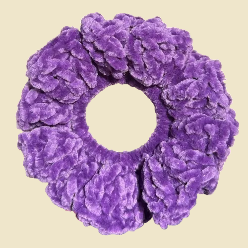 Purple Velvet Scrunchie